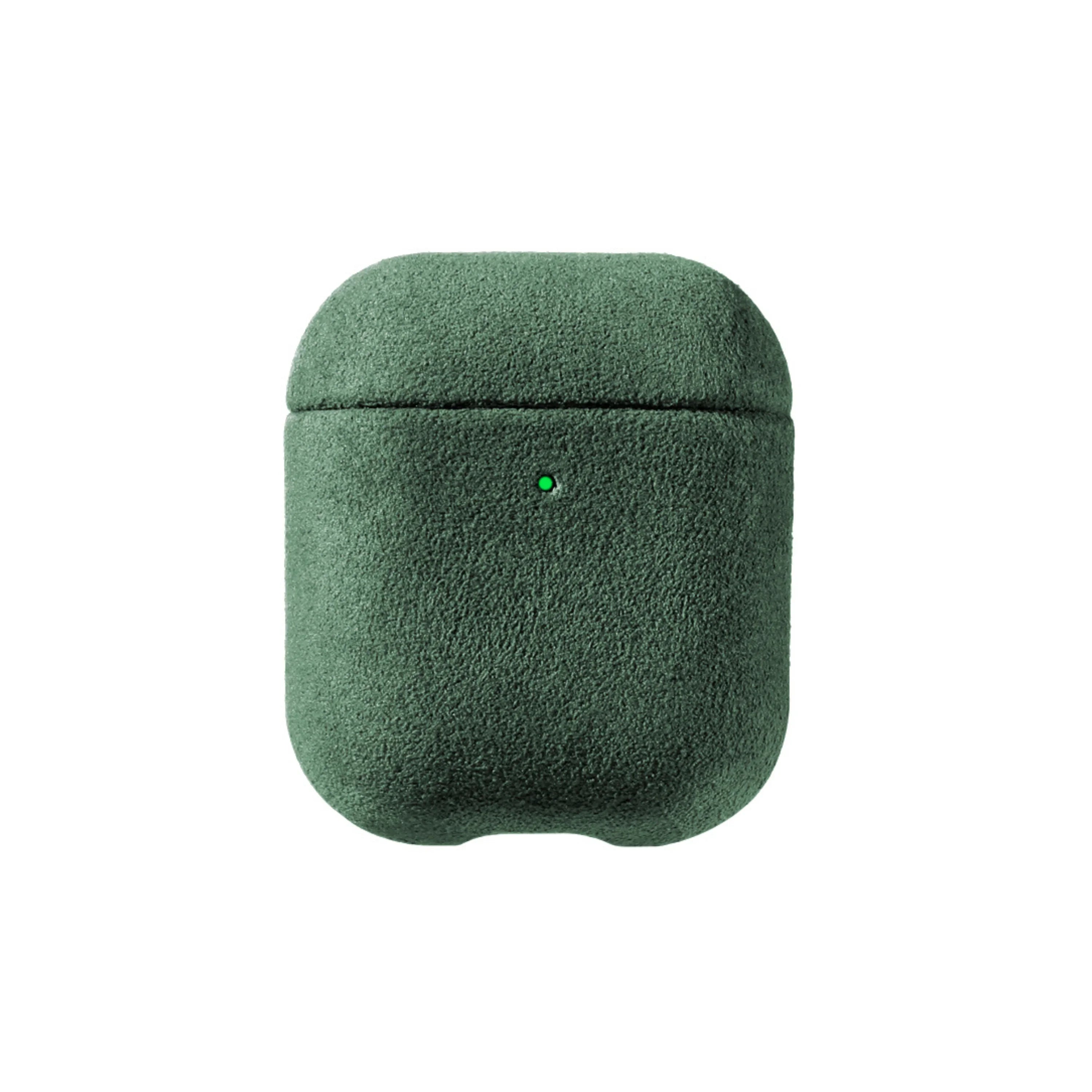 Alcantara-Hülle für AirPods 1/2 Generation – Alpingrün