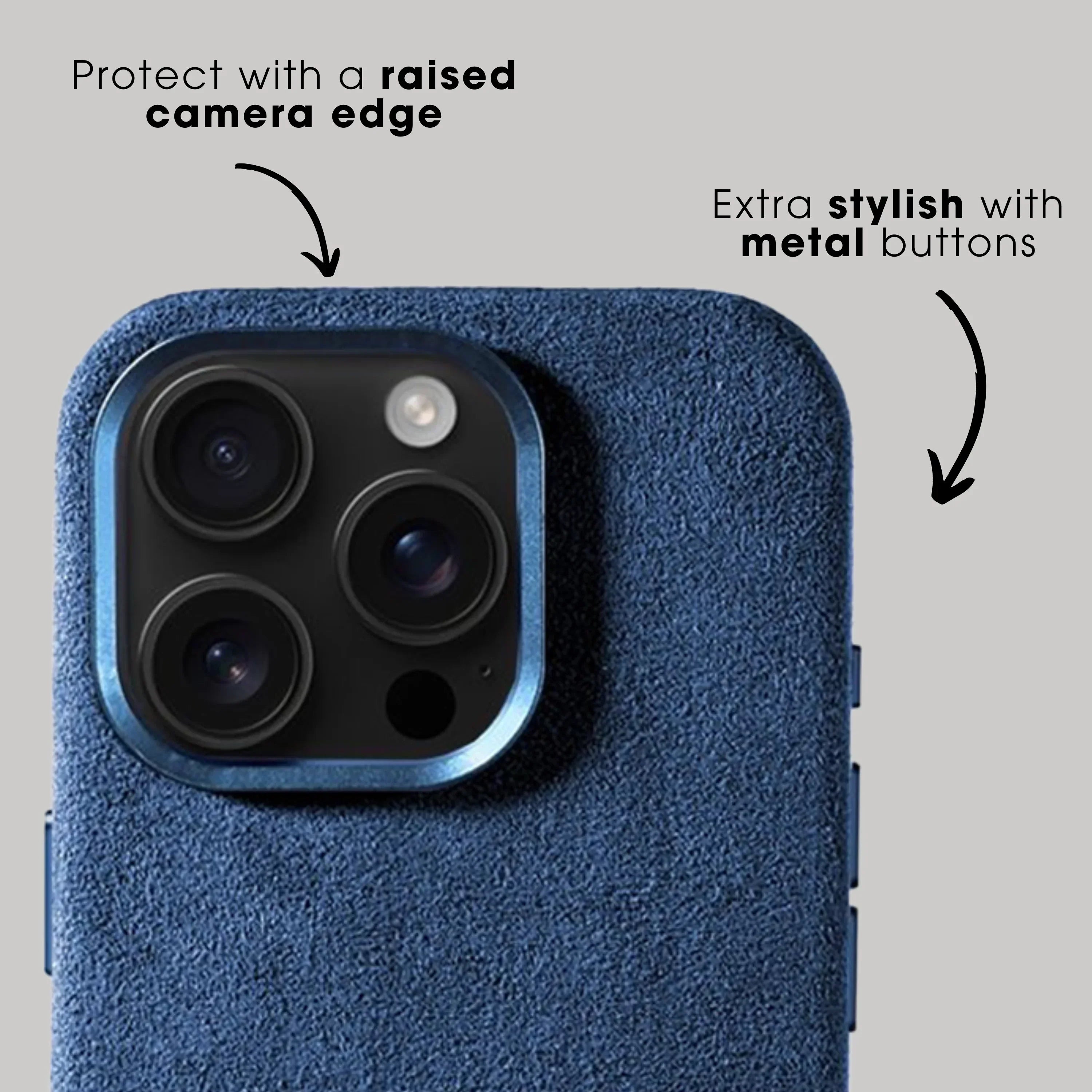 iPhone Alcantara Case - Ocean Blue