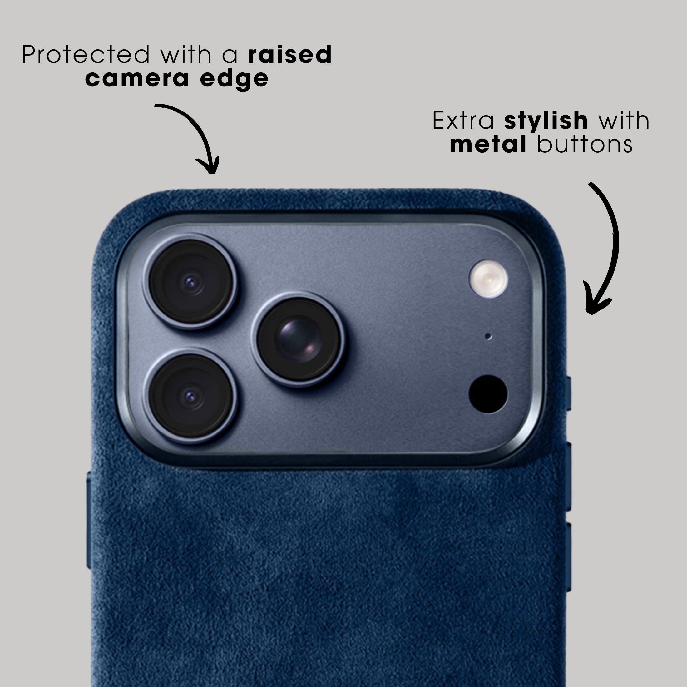 iPhone Alcantara Case - Navy Blue