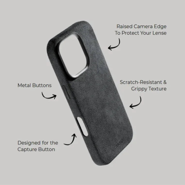 iPhone 16 Pro Max – Alcantara-Hülle – Space Grau