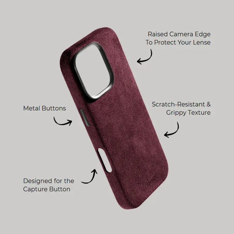 iPhone 16 Pro - Alcantara Case - Rood