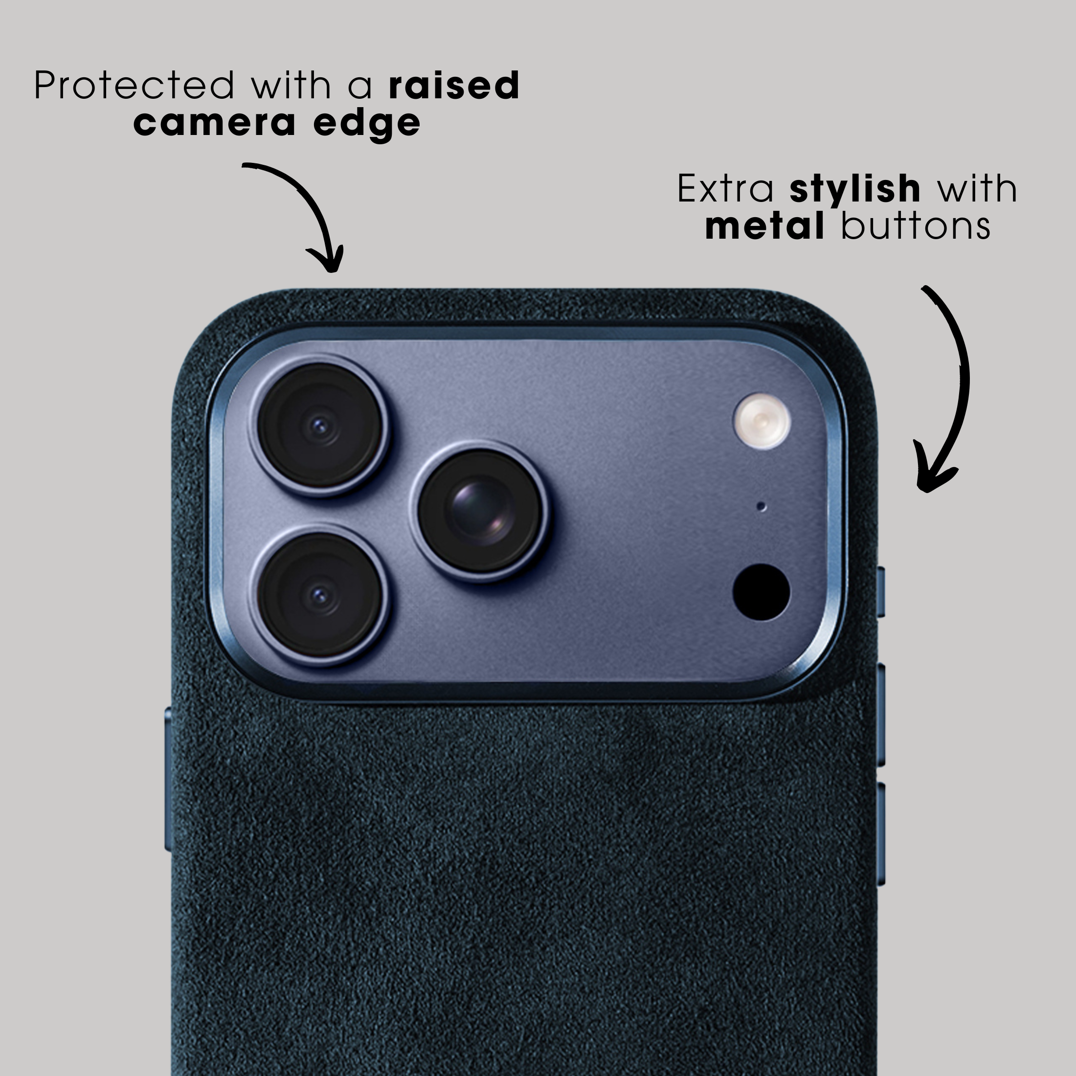 iPhone 17 Pro Max - Alcantara Case - Navy Blue