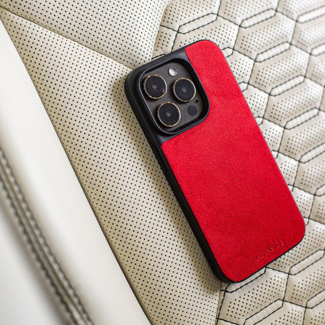 iPhone 11 Pro - Alcantara Back Cover - Red - Alcanside