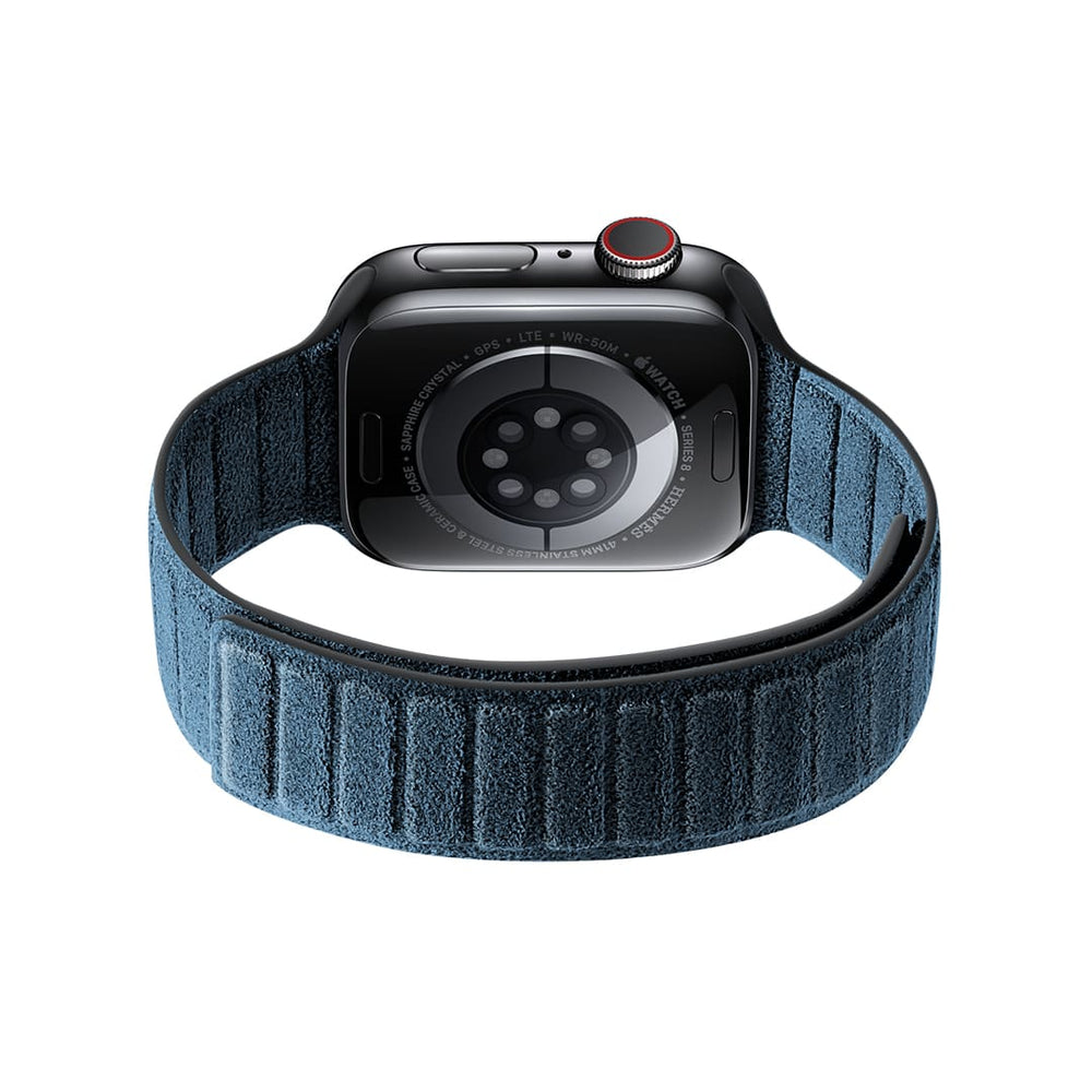 Alcantara-Apple-Watch-Armband – Meerblau – 42/44/45 mm und Ultra (49mm)