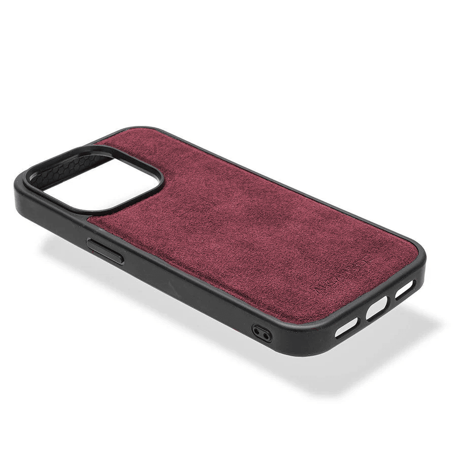 iPhone 16 Pro Max - Alcantara Back Cover - Wine Red