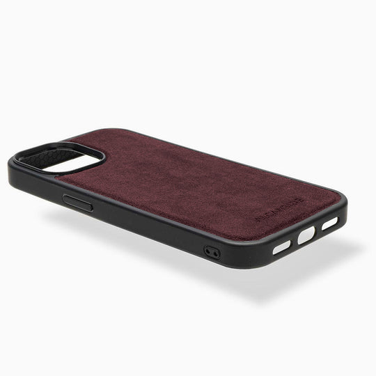 iPhone 15 - Alcantara Back Cover - Wine Red