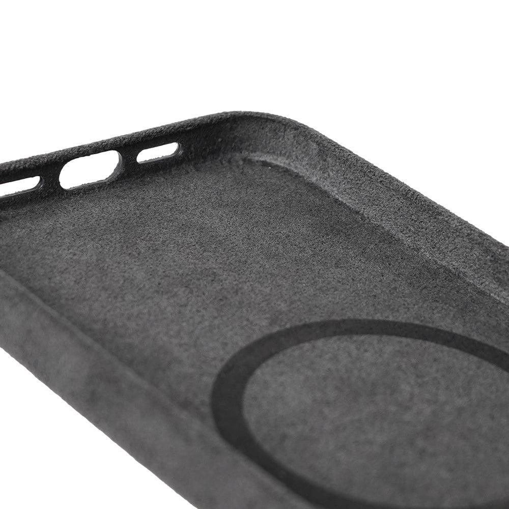 iPhone Alcantara Case + MagSafe Wallet - Space Grey - Alcanside