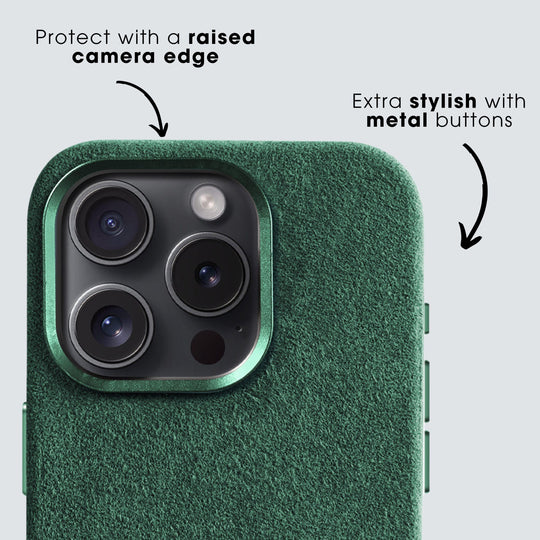 iPhone 14 Pro - Alcantara Case- Midnight Green - Alcanside