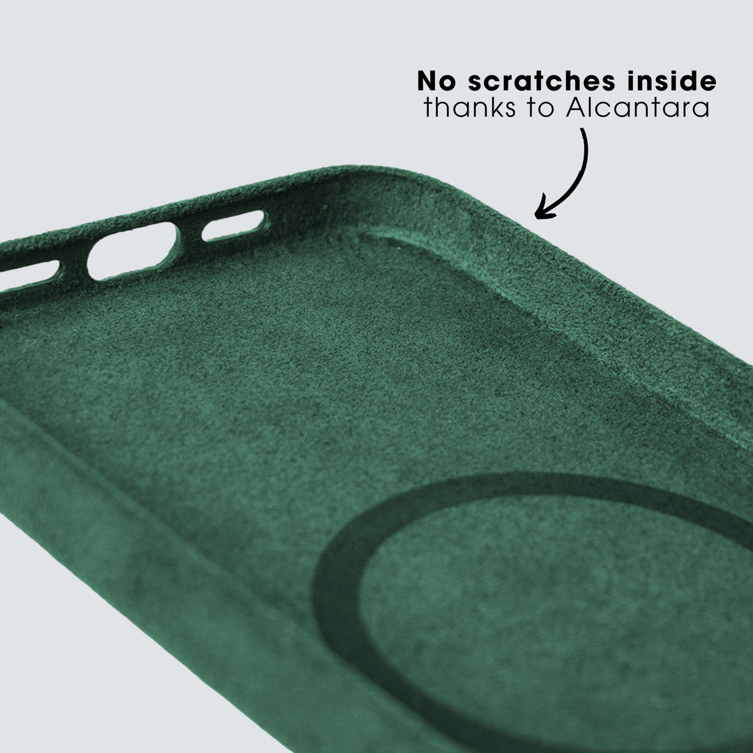 iPhone 14 - Alcantara Case- Midnight Green - Alcanside