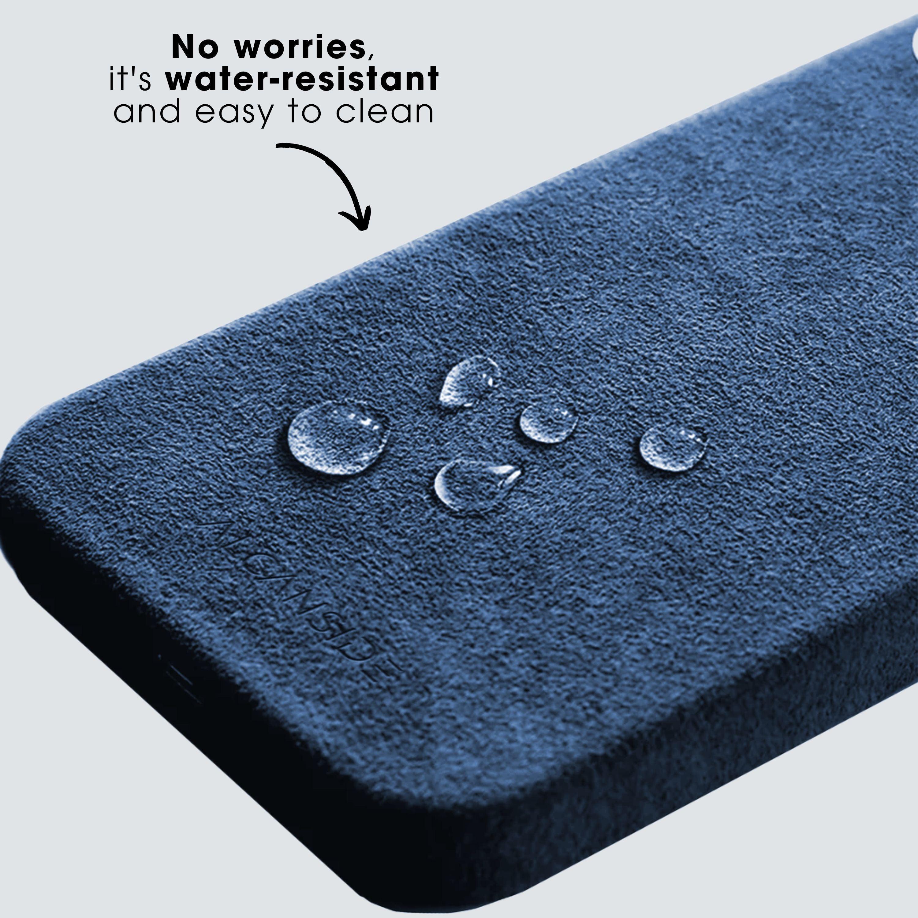 iPhone Alcantara Case + Magsafe Wallet - Ocean blue - Alcanside