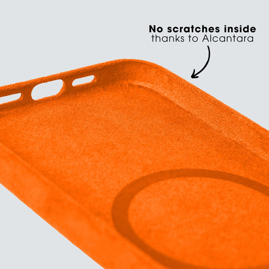 Limited Edition - iPhone X & XS - Alcantara Case - Orange - Alcanside