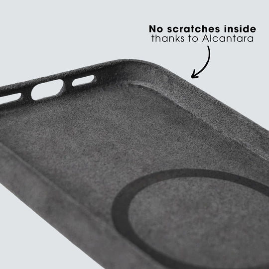 iPhone 15 Plus - Alcantara Case - Space Grey - Alcanside