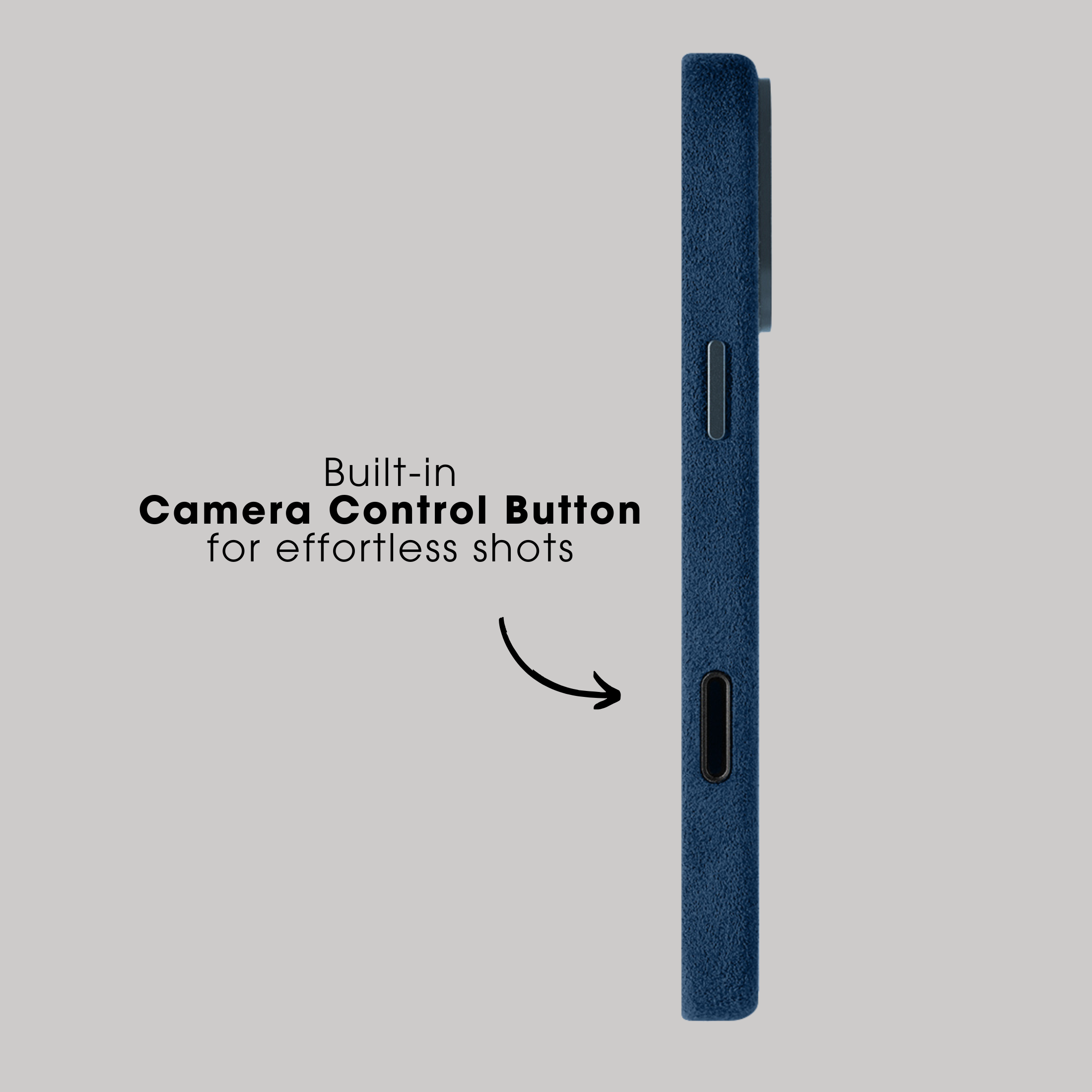 iPhone Alcantara Case - Navy Blue